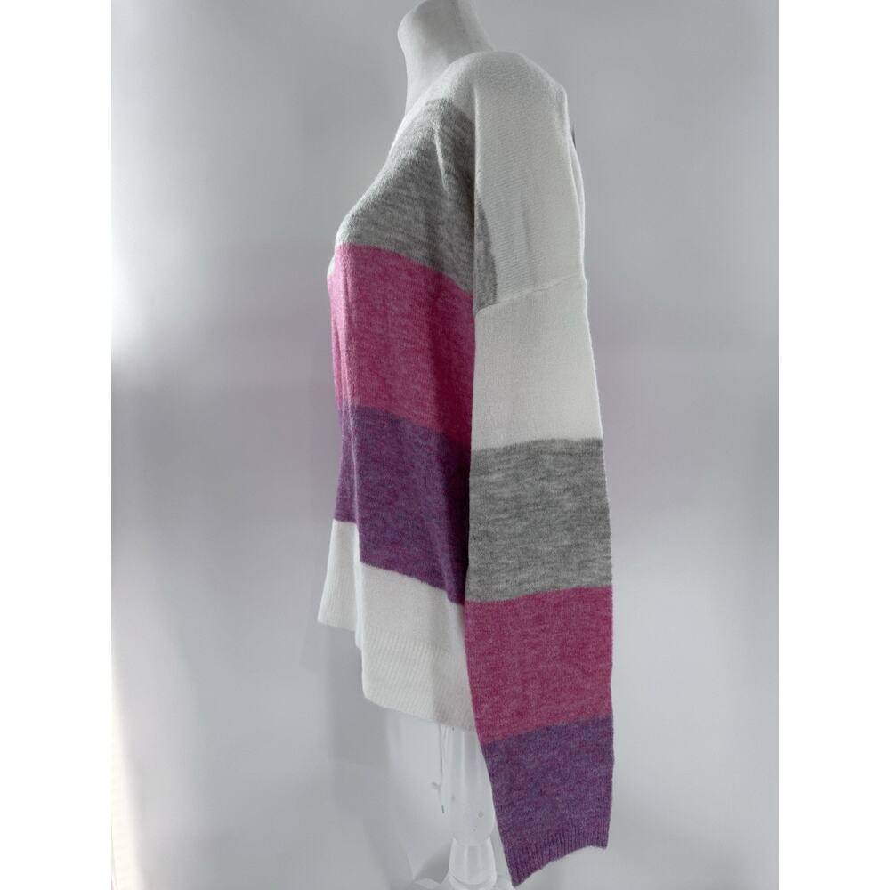 Andree By Unit Sweater Size M/L Colorblock Oversized Cozy Pink Crewneck $50 - Picture 4 of 15